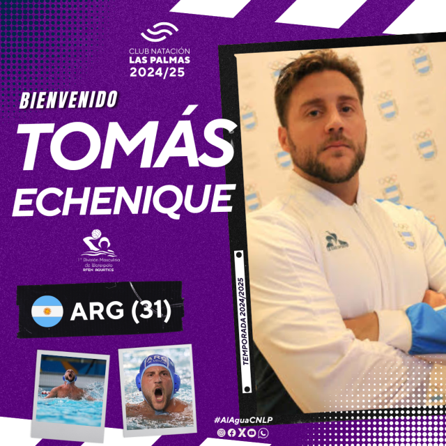 Tomás Echenique nuevo jugador del Club Natación Las Palmas